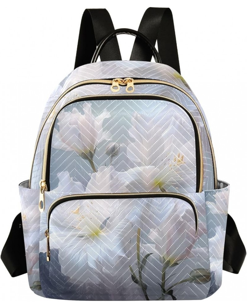 Mini Backpack Purse for Women, White Hibiscus Flower Travel Bag Casual Daypack Shoulder Bag Small $15.68 Backpacks