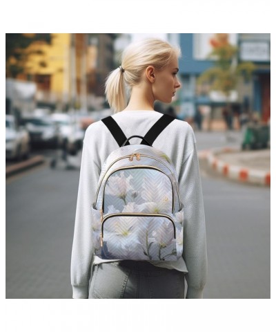 Mini Backpack Purse for Women, White Hibiscus Flower Travel Bag Casual Daypack Shoulder Bag Small $15.68 Backpacks