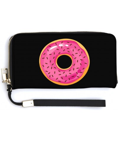 Colorful Donuts Print RFID Blocking Wallet Slim Clutch Wristlet Travel Long Purse for Women Men $20.08 Wristlets