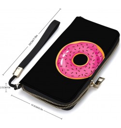 Colorful Donuts Print RFID Blocking Wallet Slim Clutch Wristlet Travel Long Purse for Women Men $20.08 Wristlets