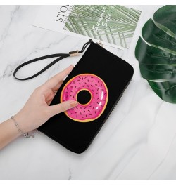 Colorful Donuts Print RFID Blocking Wallet Slim Clutch Wristlet Travel Long Purse for Women Men $20.08 Wristlets