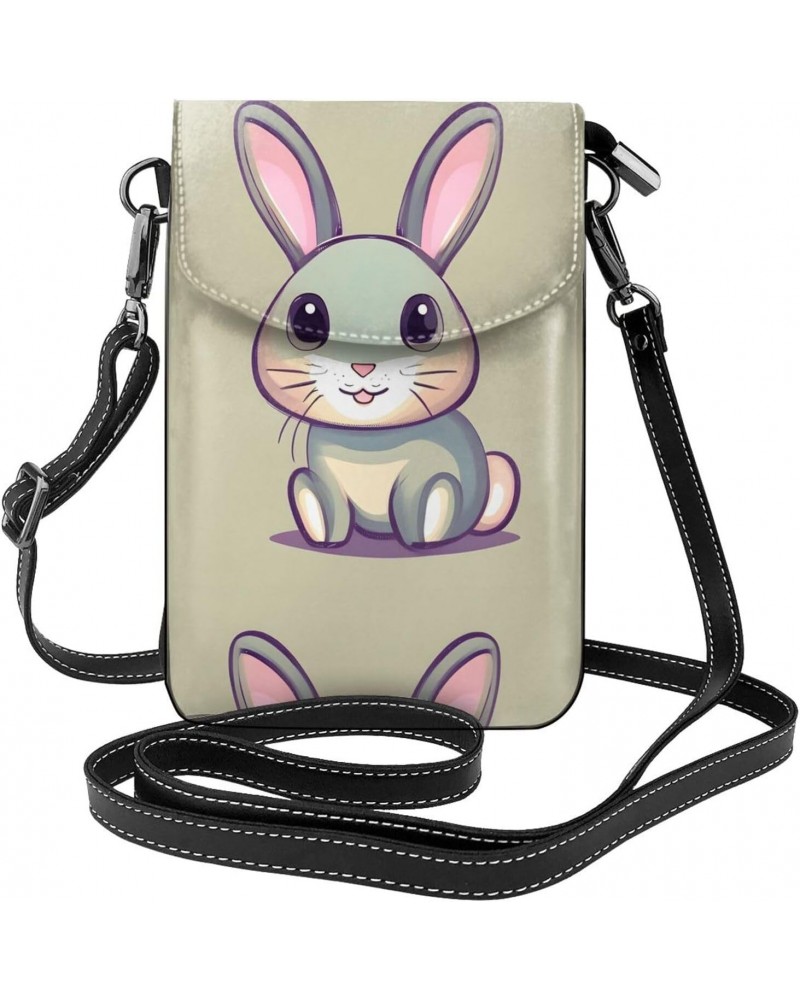 Cute Little Bunny Women'S With Tassel Small Crossbody Leather Cell Phone Bag Purse For Walking Camping Shopping Dating $19.06...