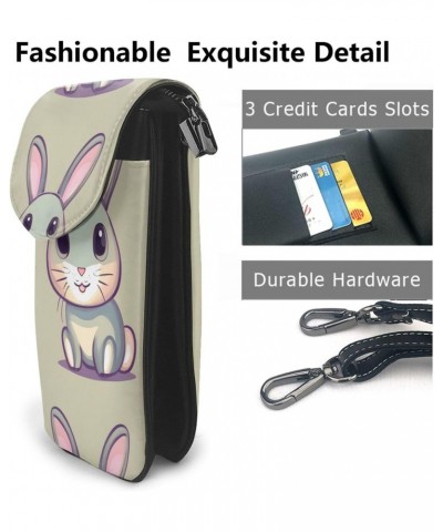 Cute Little Bunny Women'S With Tassel Small Crossbody Leather Cell Phone Bag Purse For Walking Camping Shopping Dating $19.06...