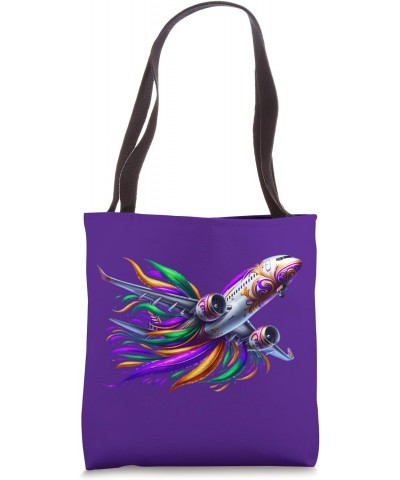 Mardi Gras Bound on Airplane, Let the Party Begin! Tote Bag $12.96 Totes