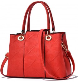 Ziming® Women Handbag 3D Embossed Tote Bag Top Handle Handbag Large Capacity Shoulder Bag Red $17.84 Totes