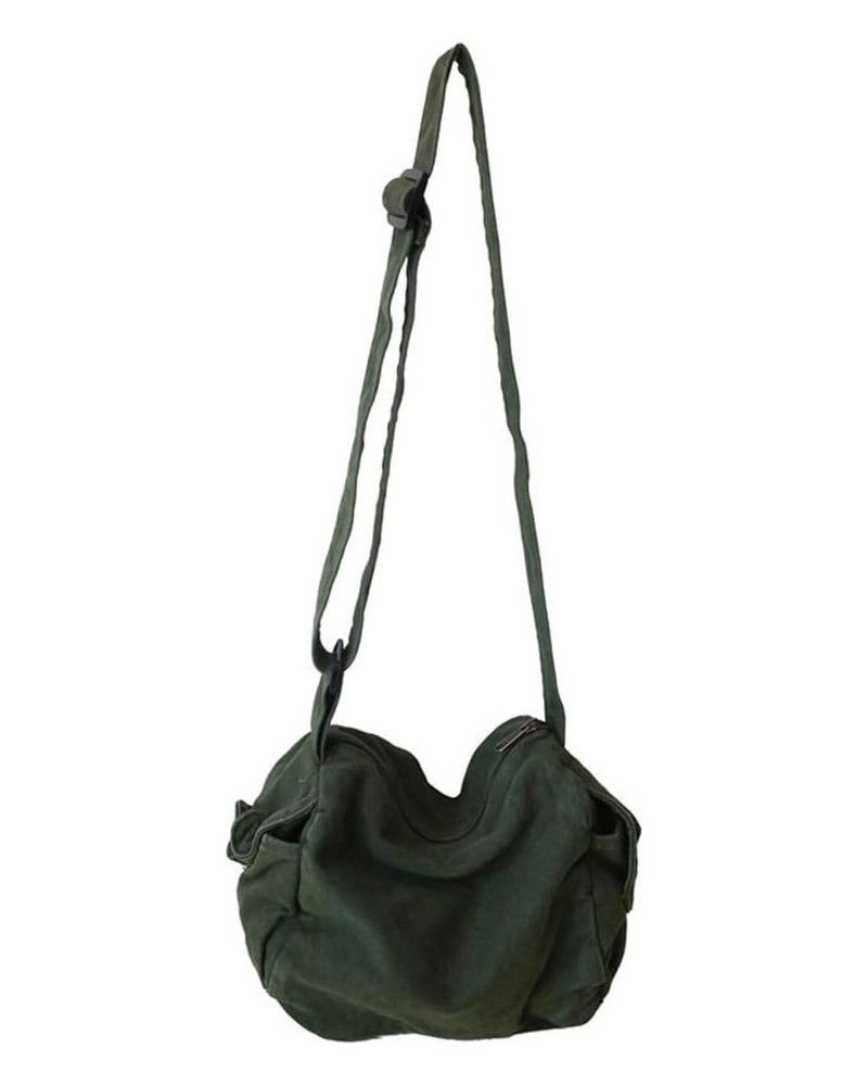 Women's Canvas Crossbody Bag Shoulder Bag Shopping Bag Casual Hobo Bag Green $12.18 Hobo Bags