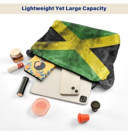 Patriot Women Boho Handbag Jamaican Flag Grunge Underarm Bag Tote Bag Shoulder Bag Crossbody Bag Fluffy Cell Phone Purse Lady...