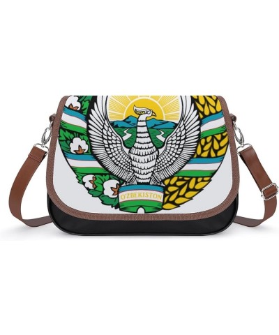 Printed Crossbody Bag Shoulder Bag PU Leather Women's Designer Satchels Lovely Cat Face Color10 $29.49 Satchels