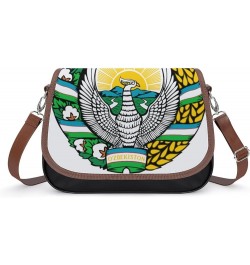 Printed Crossbody Bag Shoulder Bag PU Leather Women's Designer Satchels Lovely Cat Face Color10 $29.49 Satchels