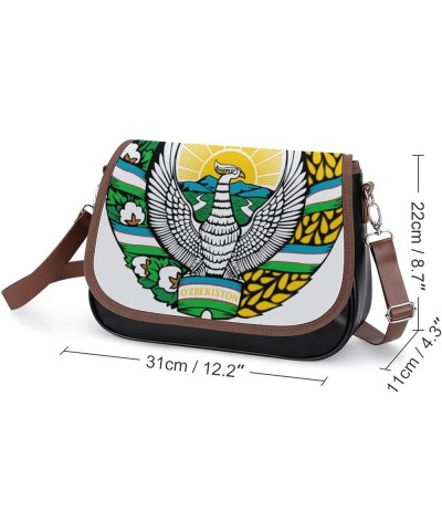 Printed Crossbody Bag Shoulder Bag PU Leather Women's Designer Satchels Lovely Cat Face Color10 $29.49 Satchels