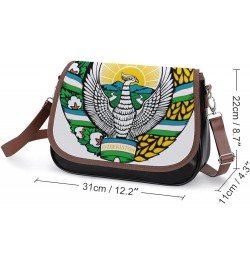 Printed Crossbody Bag Shoulder Bag PU Leather Women's Designer Satchels Lovely Cat Face Color10 $29.49 Satchels