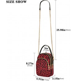 Crossbody Bag for Women, Red Leopard Print Cheetah Phone Purse Detachable Chain Bag Shoulder Handbag Wallet $13.43 Crossbody ...