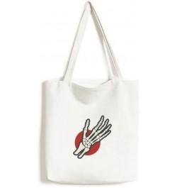 Human Illustration Hand Bone Joint Tote Canvas Bag Shopping Satchel Casual Handbag $17.66 Totes