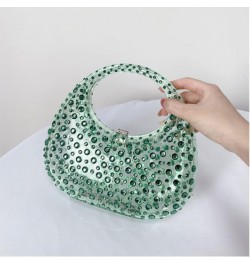 Women's Evening Bag Sparkly Rhinestone Clutch Purse Acrylic Top-handle Bag for Women Green $18.31 Evening Bags