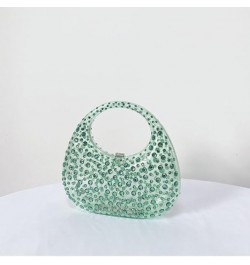 Women's Evening Bag Sparkly Rhinestone Clutch Purse Acrylic Top-handle Bag for Women Green $18.31 Evening Bags