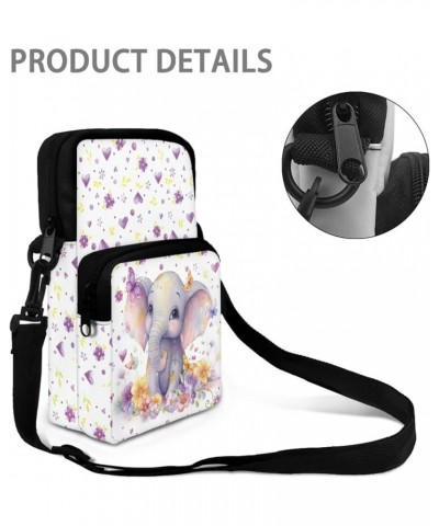 Messenger Bag for Women Small Crossbody Purse Multifunctional Shoulder Bag Travel Passport Wallet Bag Elephant $13.77 Crossbo...