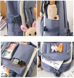 Kawaii Backpack with Badges and Bear Accessories Aesthetic Cute Harajuku Itabag (5Pcs,Blue) 5pcs+ Bear Accessories Purple $21...