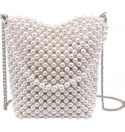 Evening Bag for Women White Pearl Beaded Shoulder Handbag Small Crossbody Clutch Purse for 1920s Party Prom Wedding $17.60 Ev...