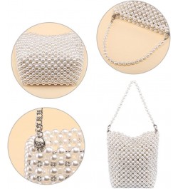 Evening Bag for Women White Pearl Beaded Shoulder Handbag Small Crossbody Clutch Purse for 1920s Party Prom Wedding $17.60 Ev...