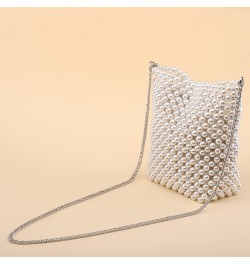 Evening Bag for Women White Pearl Beaded Shoulder Handbag Small Crossbody Clutch Purse for 1920s Party Prom Wedding $17.60 Ev...