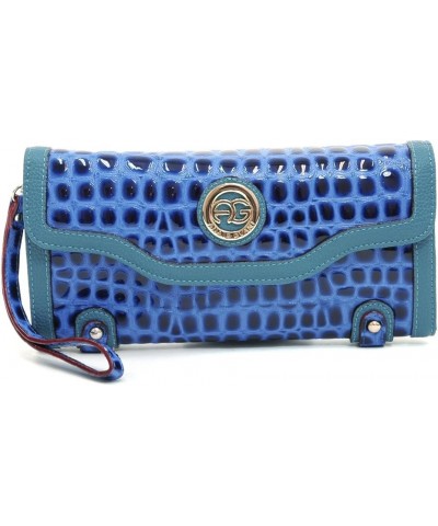 By Dasein Women Croco Embossed Clutch Wallet Purse (280 Red) 290 Blue $8.83 Clutches