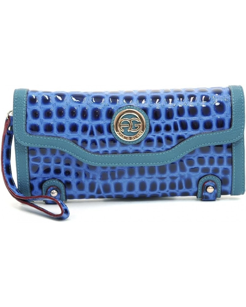 By Dasein Women Croco Embossed Clutch Wallet Purse (280 Red) 290 Blue $8.83 Clutches