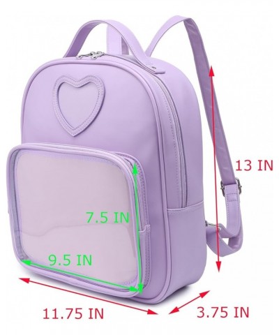 Ita Bag Backpack Heart Shaped Purse JK Uniform School Bags for Anime Pins Display with Insert 51-purple $22.25 Backpacks