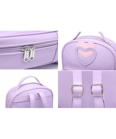 Ita Bag Backpack Heart Shaped Purse JK Uniform School Bags for Anime Pins Display with Insert 51-purple $22.25 Backpacks