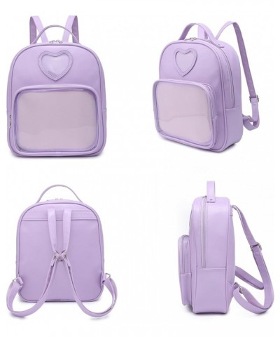 Ita Bag Backpack Heart Shaped Purse JK Uniform School Bags for Anime Pins Display with Insert 51-purple $22.25 Backpacks