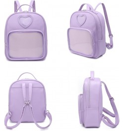 Ita Bag Backpack Heart Shaped Purse JK Uniform School Bags for Anime Pins Display with Insert 51-purple $22.25 Backpacks