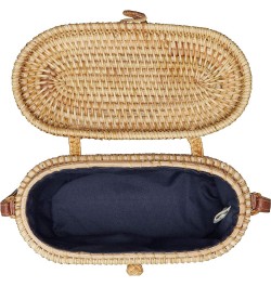 Rattan Shoulder Bag Oval 47-4086 Oval $43.53 Shoulder Bags