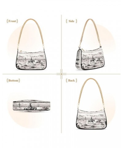 Regatta Painting Claude Monet Womens Purse Hobo Party Clutch Womens Trendy Handbags Chain over Shoulder Purse Cowboy Riding H...