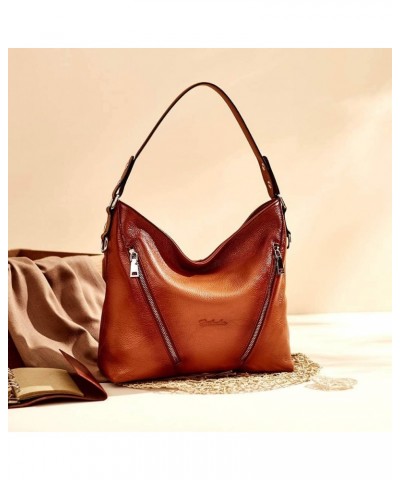 Women Leather Handbag Designer Large Hobo Purses Shoulder Bags and Leather Wallets for Women RFID Blocking Zipper Pocket $53....