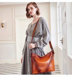 Women Leather Handbag Designer Large Hobo Purses Shoulder Bags and Leather Wallets for Women RFID Blocking Zipper Pocket $53....