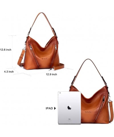 Women Leather Handbag Designer Large Hobo Purses Shoulder Bags and Leather Wallets for Women RFID Blocking Zipper Pocket $53....