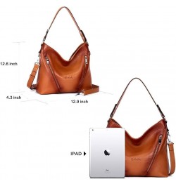 Women Leather Handbag Designer Large Hobo Purses Shoulder Bags and Leather Wallets for Women RFID Blocking Zipper Pocket $53....