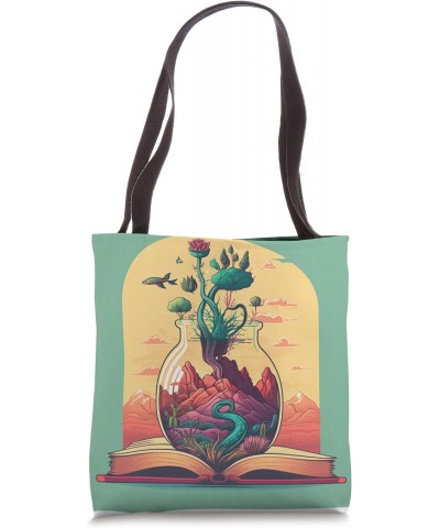 book adventure lover reading library cute read Tote Bag $9.02 Totes