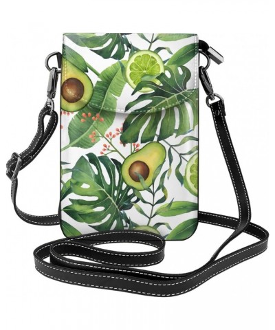 Small Crossbody Bag For Women,Leather Phone Purse Women'S Shoulder Handbags Wallet Purse -Wild Exotic Birds And Flowers Water...