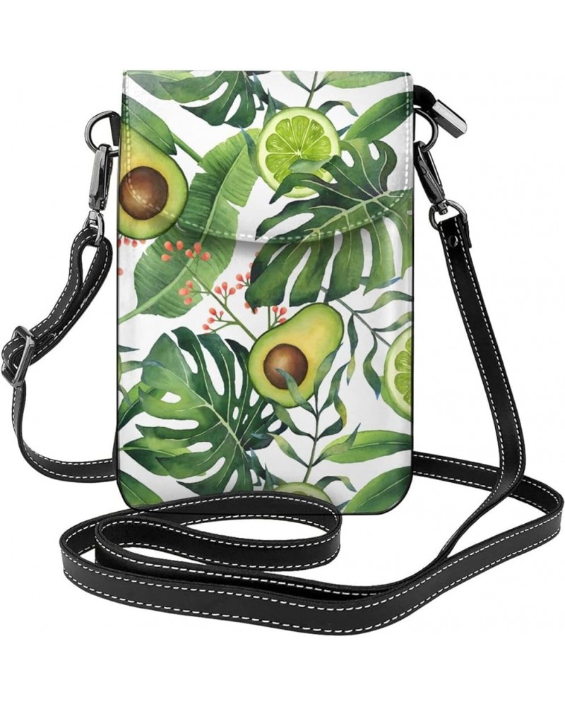 Small Crossbody Bag For Women,Leather Phone Purse Women'S Shoulder Handbags Wallet Purse -Wild Exotic Birds And Flowers Water...