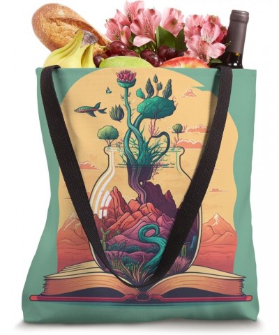 book adventure lover reading library cute read Tote Bag $9.02 Totes