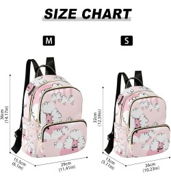 Women Backpack Pink White Doodle Poodle Anti-Theft Travel Backpack with Luggage Belt Lightweight Handbag Lady Purse Roomy Dou...