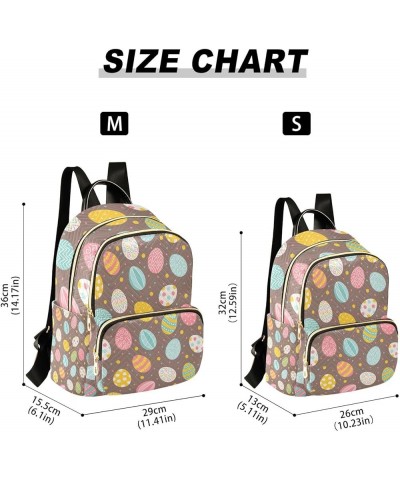 Easter Women Backpack Easter Egg Pink Blue Yellow Anti-Theft Travel Backpack Lightweight Handbag Roomy Weekend Bag Everyday U...