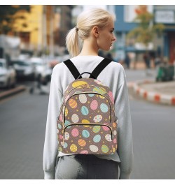 Easter Women Backpack Easter Egg Pink Blue Yellow Anti-Theft Travel Backpack Lightweight Handbag Roomy Weekend Bag Everyday U...