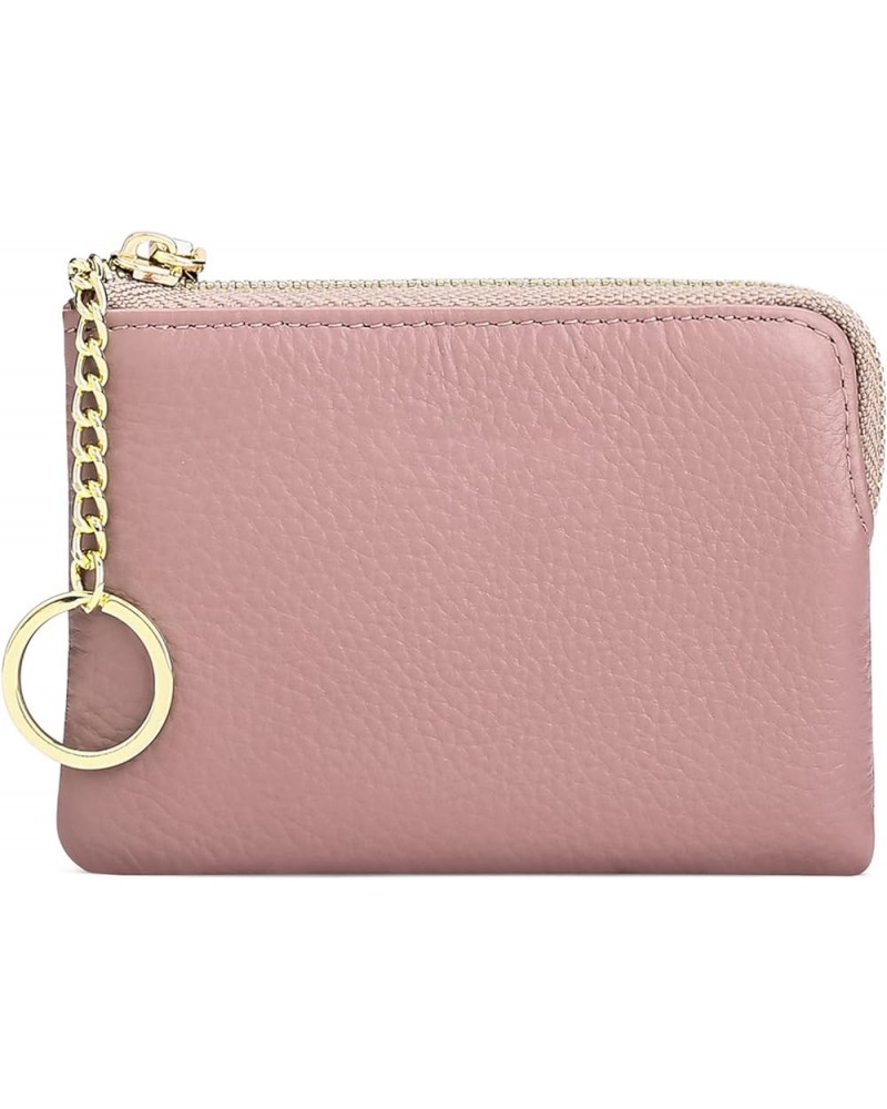 Coin Purse for Women Leather Card Holder Change Pouch Small RFID Blocking Wallet A-Pink $9.89 Wallets