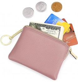 Coin Purse for Women Leather Card Holder Change Pouch Small RFID Blocking Wallet A-Pink $9.89 Wallets