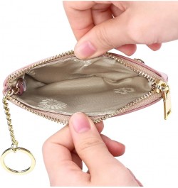 Coin Purse for Women Leather Card Holder Change Pouch Small RFID Blocking Wallet A-Pink $9.89 Wallets