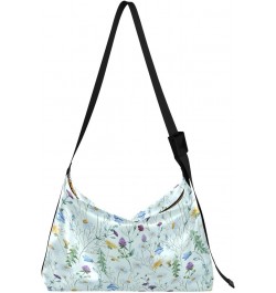 Watercolor Ice Cream and Popsicles Hobo Shoulder Bag, Leather Shoulder Bag, Men Leather Sling Bag Crossbody Bag Watercolor Bo...