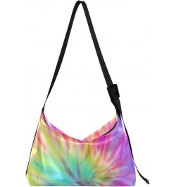 Women Boho Bag Tie Dye Shine Shoulder Bag PU Leather Pouch Crossbody Bag Large Tote Handbag For Quick Getaway Weekend Holiday...