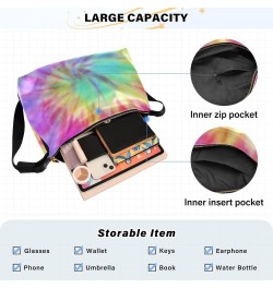 Women Boho Bag Tie Dye Shine Shoulder Bag PU Leather Pouch Crossbody Bag Large Tote Handbag For Quick Getaway Weekend Holiday...