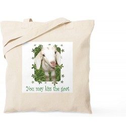 Angora Goat Angelgoat Tote Bag Natural Canvas Tote Bag, Cloth Shopping Bag Kiss the Goat Tote Bag $9.11 Travel Gear